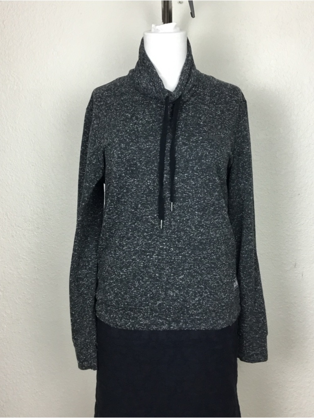 Heathered Charcoal Funnel Neck Pullover